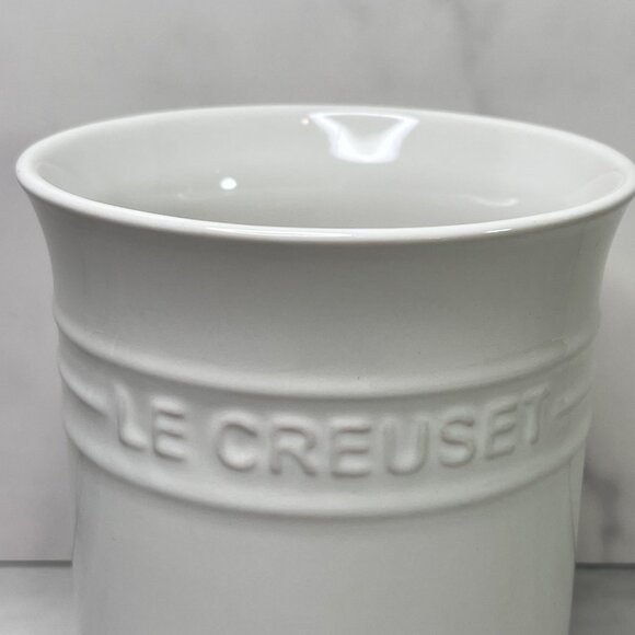 Le Creuset White 1 L Utensil Crock - NEW - Picture 2 of 5